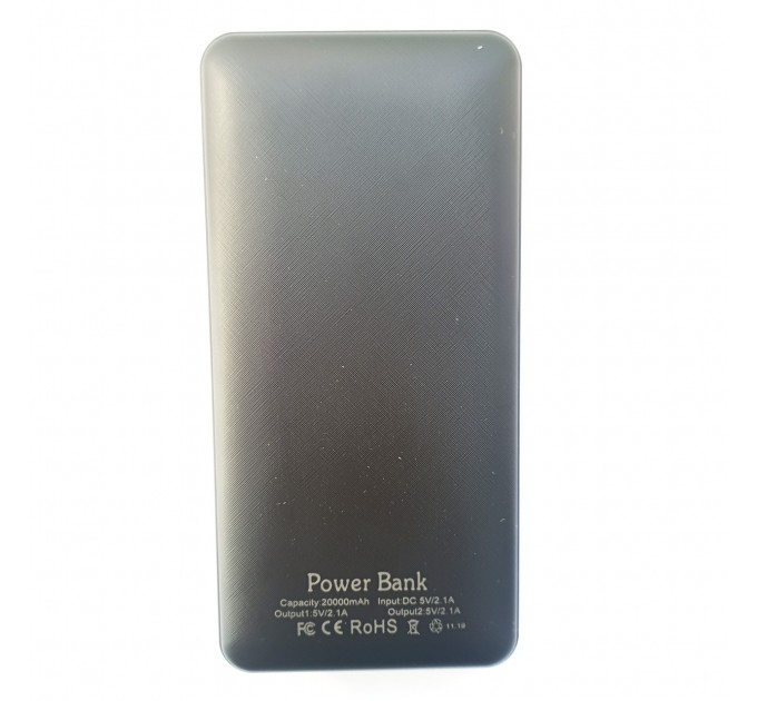 Power Bank 20000mAh повербанк с экраном и фонариком (Black)