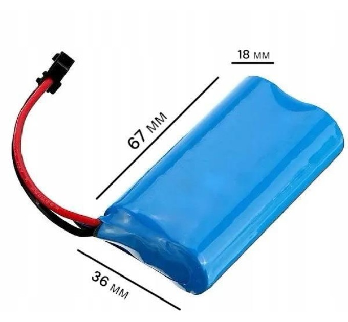 Аккумулятор 18650 3.7V 5800 mAh с коннектором JST SM-2P для детских игрушек и машинок (18854)