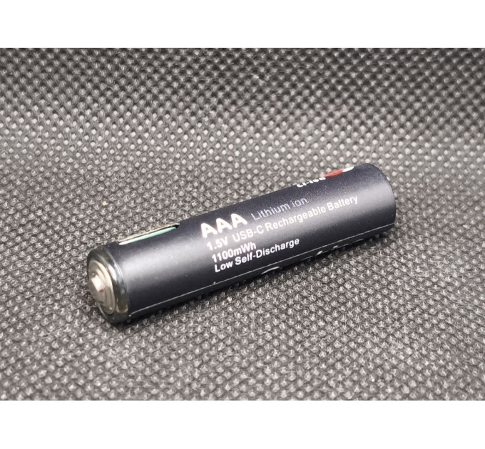 Аккумулятор AAA Soshine 1.5V 730 mAh 1100 mWh с Type-C зарядкой / Батарейка аккумуляторная (18880)