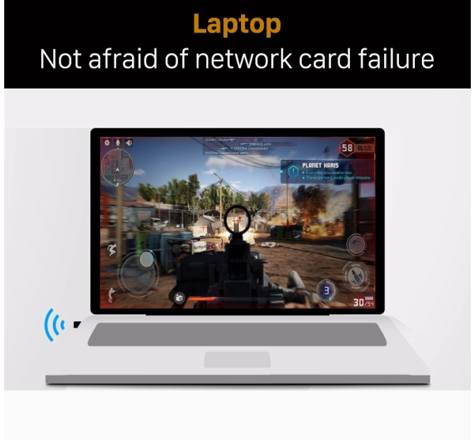 Беспроводной сетевой адаптер PIX-LINK Wi-Fi USB LV-UW06RK-ALFA (Black) (16668)