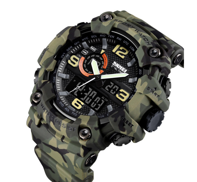 Часы наручные Skmei 1520 Original (Camouflage Green, 1520CMGN) (17151)