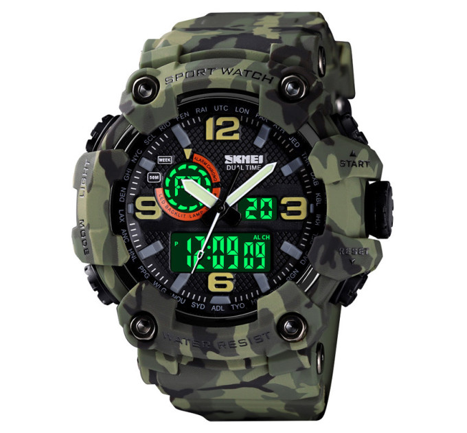 Часы наручные Skmei 1520 Original (Camouflage Green, 1520CMGN) (17151)