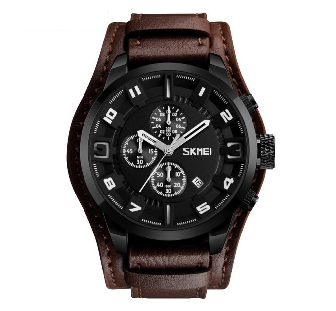 Часы наручные Skmei 9165 Original (Black Brown, 9165BKBN) (17122)