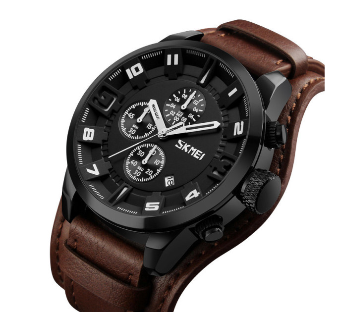 Часы наручные Skmei 9165 Original (Black Brown, 9165BKBN) (17122)