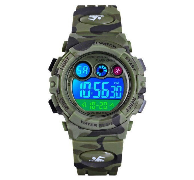Часы наручные детские Skmei 1547 Original (Camouflage Green, 1547CMGN) (17145)