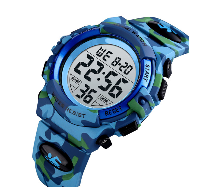 Часы наручные детские Skmei 1548 Original (Camouflage Light Blue, 1548CMLTBU) (17150)