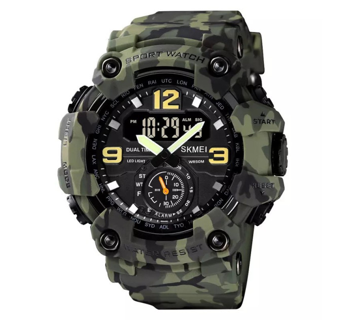 Часы наручные мужские Skmei 1637 (Army Green Camo, 1637CMGN) (18441)