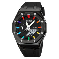 Часы наручные мужские Skmei 2100 (Black White, 2100BKWT)