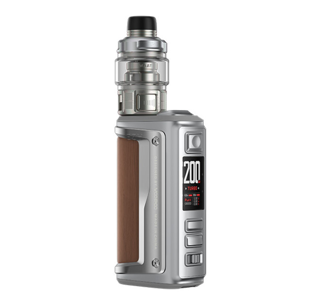 Електронна сигарета VOOPOO Argus GT 2 200W з Uforce-L Tank 5.5ml Оригінальний Набір (Сріблястий Сірий) (16647)