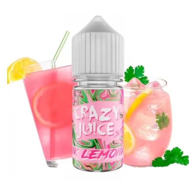 Рідина для POD систем Crazy Juice Pink Lemonade 30 мл 30 мг (Цедра, малина, апельсин та прохолода)