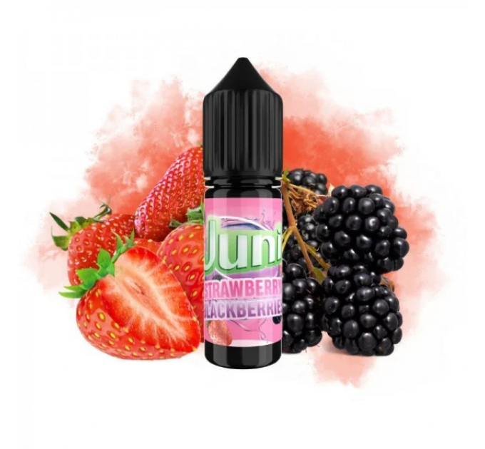 Жидкость для POD систем Juni Strawberry Blackberries 15 мл 30 мг (Клубника Ежевика Малина Кислинка)