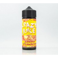 Жидкость для электронных сигарет Crazy Juice Banana Straw 120 мл  0 мг (Банан Клубника)