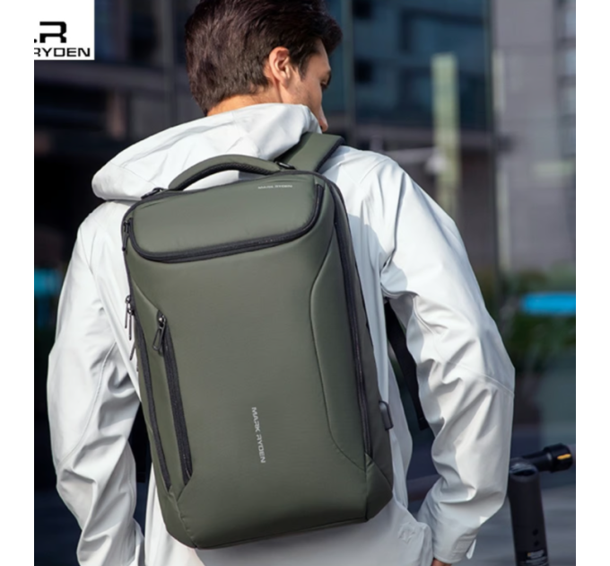Городской рюкзак Mark Ryden 9031YSJ 28л для ноутбука до 17.3'' и USB-портом (Green) (17583)
