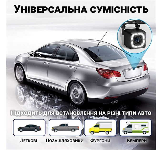 Камера заднего вида Podofo K0197P (Black) (18699)