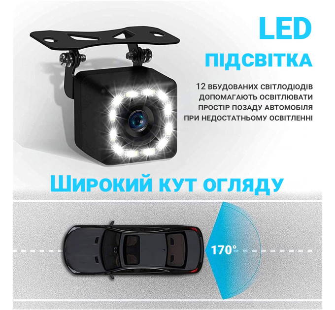 Камера заднего вида Podofo K0197P (Black) (18699)