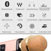 Караоке-микрофон беспроводной Losso K6 Premium со встроенным динамиком и Bluetooth (Gold) (18960)