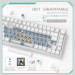 Клавиатура механическая AJAZZ AK820 Blue Switch / Голубая LED-подсветка / Раскладка 75% (White) (19573)