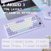 Клавиатура механическая  беспроводная Bluetooth / 2,4 AJAZZ AK820 Pro Flying Fish Switch / с подсветкой RGB / 4000 мА·ч / Раскладка 75% (Purple White Blue) (19569)