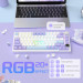 Клавиатура механическая  беспроводная Bluetooth / 2,4 AJAZZ AK820 Pro Flying Fish Switch / с подсветкой RGB / 4000 мА·ч / Раскладка 75% (Purple White Blue) (19569)