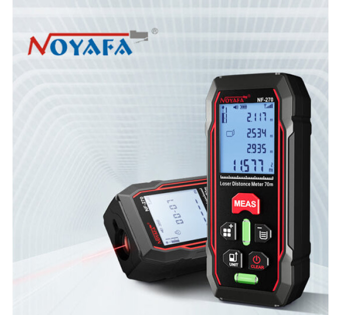 Лазерный дальномер Noyafa NF-270-70m Лазерная рулетка, дальномер, Расчет и измерение площади и объема (19403)