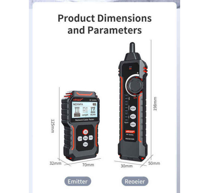Многофункциональный кабельный тестер Noyafa NF-8209S  (18673)