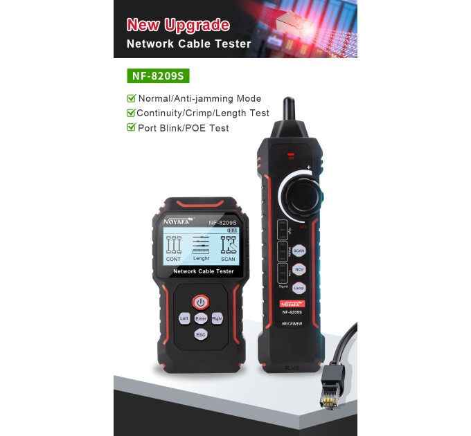 Многофункциональный кабельный тестер Noyafa NF-8209S  (18673)
