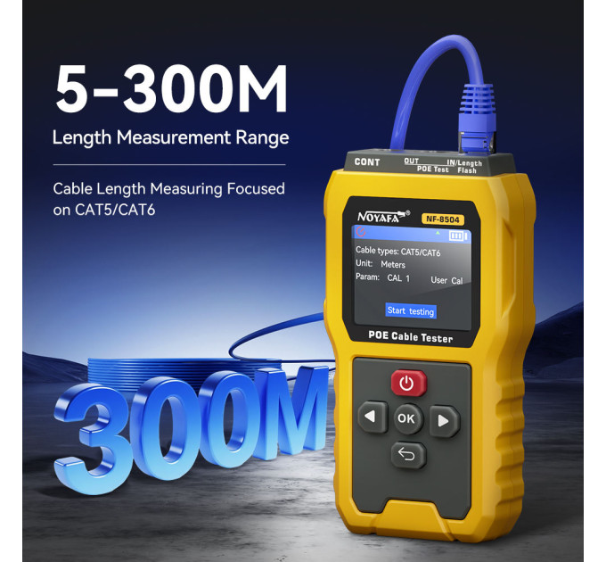 Многофункциональный кабельный тестер Noyafa NF-8504 PoE тестер () (18701)