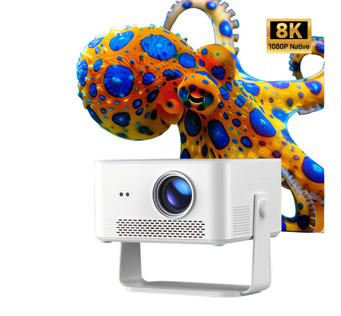 Мультимедийный смарт-проектор с автофокусом Magcubic HY450MAX Android 14, chip H726, 8K24fps, 2GB/16GB домашний кинотеатр (White) (19342)