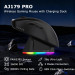 Мышка беспроводная AJAZZ AJ179 Pro Мышь компьютерная с Зарядной док-станцией / 2.4G / Bluetooth / USB (Black) (19576)
