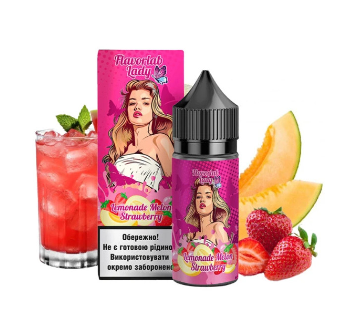 Набор для самозамеса на солевом никотине Flavorlab Lady 30 мл, 0-50 мг Lemonade Melon Strawberry (Лимонад Дыня Клубника) (16559)