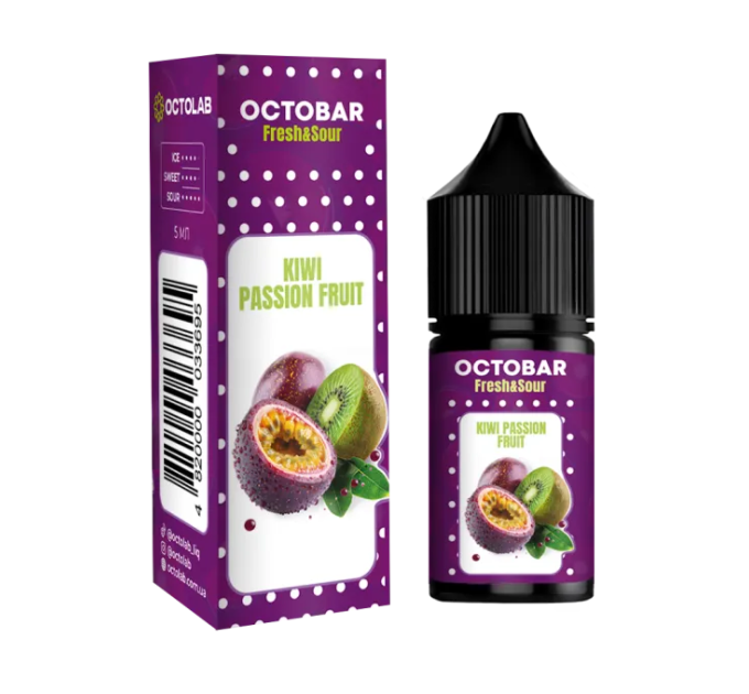 Набор для самозамеса на солевом никотине Octobar Fresh & Sour 10 мл (Kiwi Passionfruit Киви Маракуя, 0-50 мг) (18499)