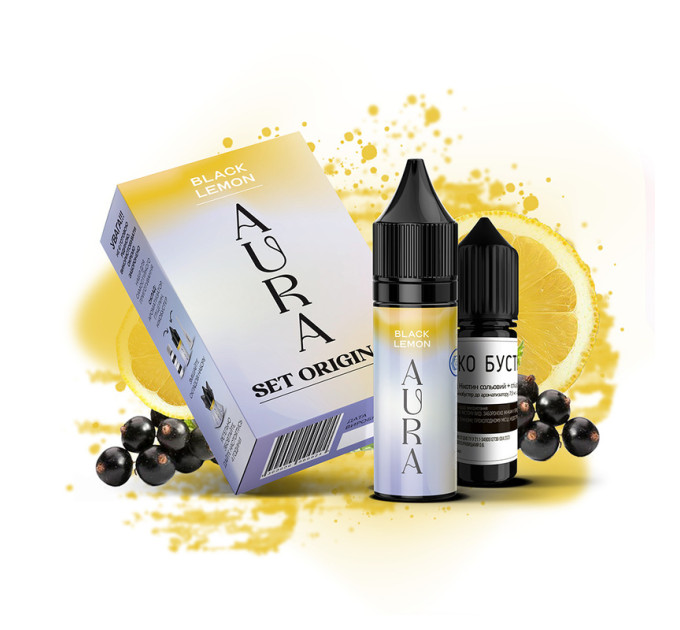 Набор для самозамеса солевой Aura 30 мл (Black Lemon Лимон Черная Смородина, 0-50 мг) (17217)