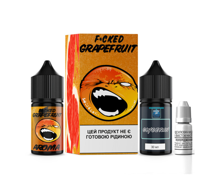 Набір для самозамісу сольового Fucked V2 Salt 30 мл, 0-50 мг Grapefruit (Грейпфрут) (15485)