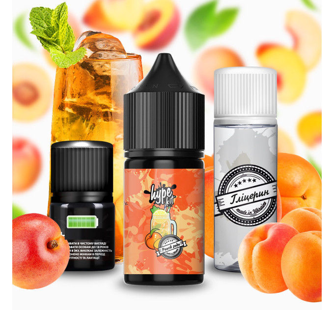 Набор для самозамеса солевой Hype New 30 мл, 0-50 мг Peach Soda (Персиковая газировка) (16886)