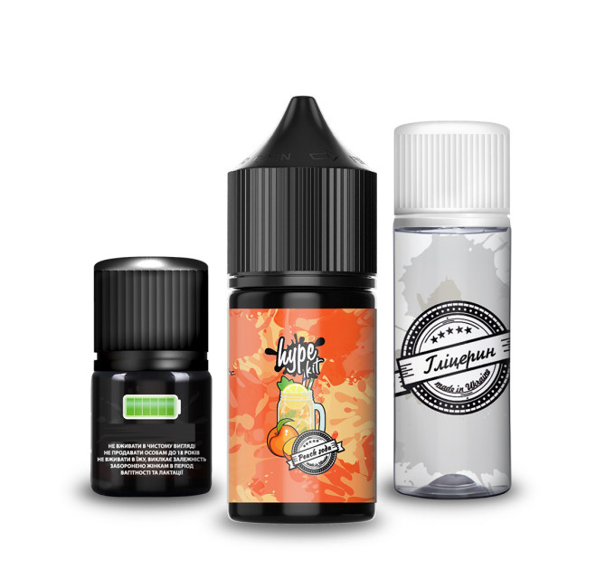 Набор для самозамеса солевой Hype New 30 мл, 0-50 мг Peach Soda (Персиковая газировка) (16886)