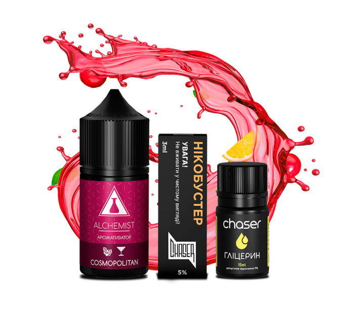 Набор компонентов для самозамеса солевой ALCHEMIST FL 30 мл (Cosmopolitan Клюква Холодок, 0-50 мг) (18098)