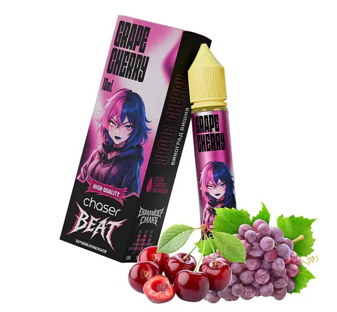 Набор компонентов для самозамеса солевой CHASER BEAT 30 мл (GRAPE CHERRY, Виноград вишня 0-50 мг) (19330)