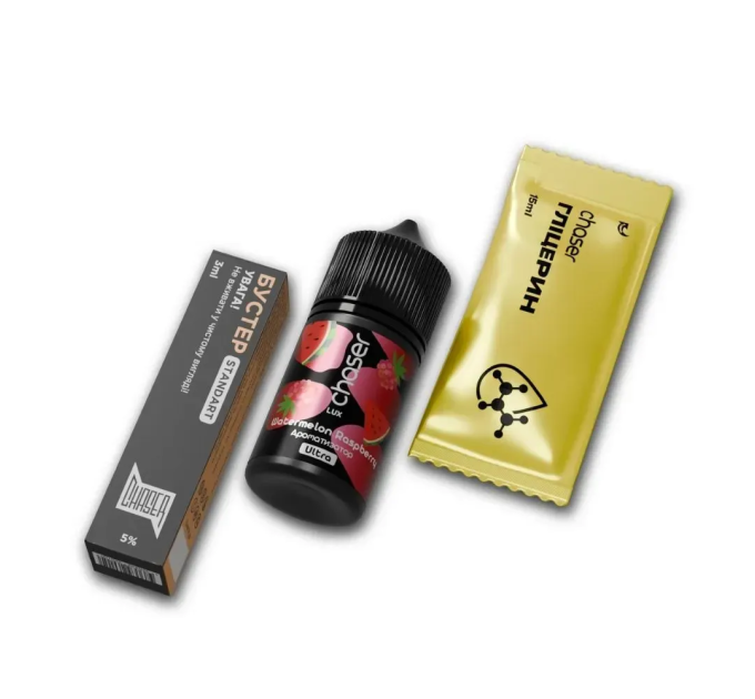 Набор компонентов для самозамеса солевой CHASER Lux Ultra 30 мл (WATERMELON RASPBERRY Арбуз Малина, 0-50 мг) (18069)