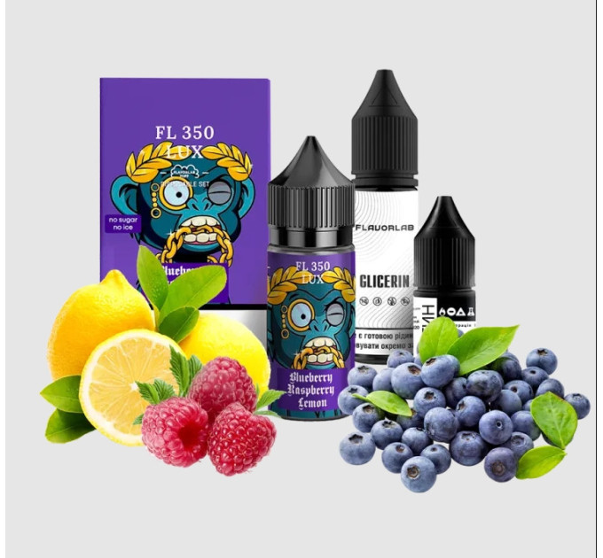 Набор компонентов для самозамеса солевой Flavorlab FL350 LUX 30 мл (Blueberry Raspberry, Черника Малина 0-65 мг) (19764)