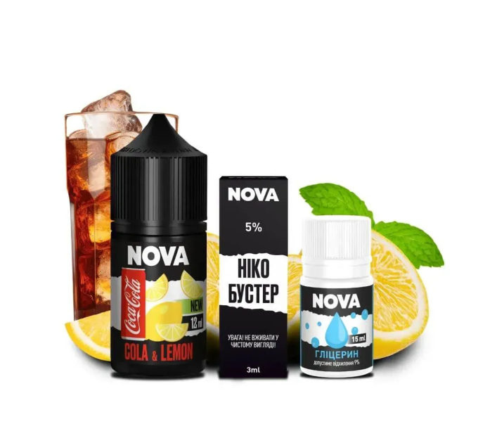 Набор компонентов для самозамеса солевой Nova 30 мл (COLA LEMON Лимон Кола, 0-50 мг) (18076)