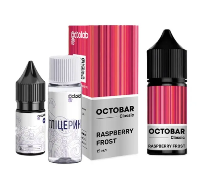 Набор компонентов для самозамеса солевой Octobar Classic 30мл (Raspberry Frost Малина Айс, 0-50 мг) (18298)