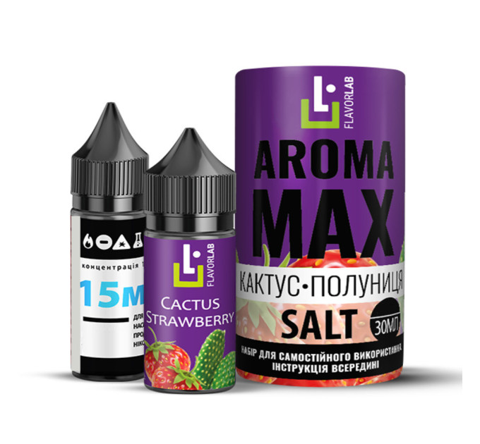 Набор компонентов для самозамеса солевой жидкости Flavorlab Aroma MAX 30 мл (Кактус-Клубника, 0-65 мг) (17930)