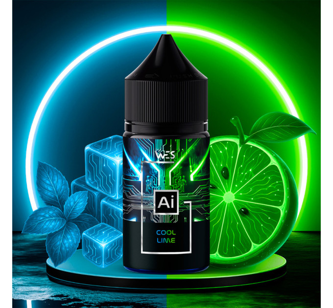 Набор компонентов для самозамеса солевой жидкости WES AI 30 мл (Cool Lime Охлажденный лайм, 0-65 мг) (18140)