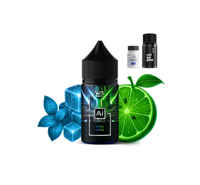 Набор компонентов для самозамеса солевой жидкости WES AI 30 мл (Cool Lime Охлажденный лайм, 0-65 мг) (18140)