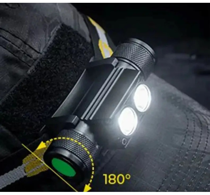 Налобный фонарик Sofirn H25S аккумуляторный светодиодный фонарь для рыбалки (Black) (19279)