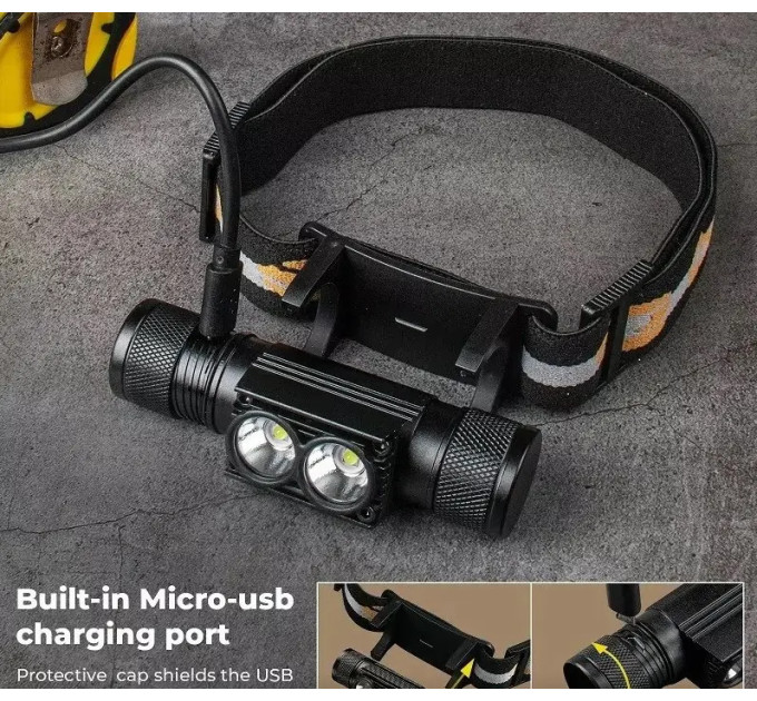 Налобный фонарик Sofirn H25S аккумуляторный светодиодный фонарь для рыбалки (Black) (19279)