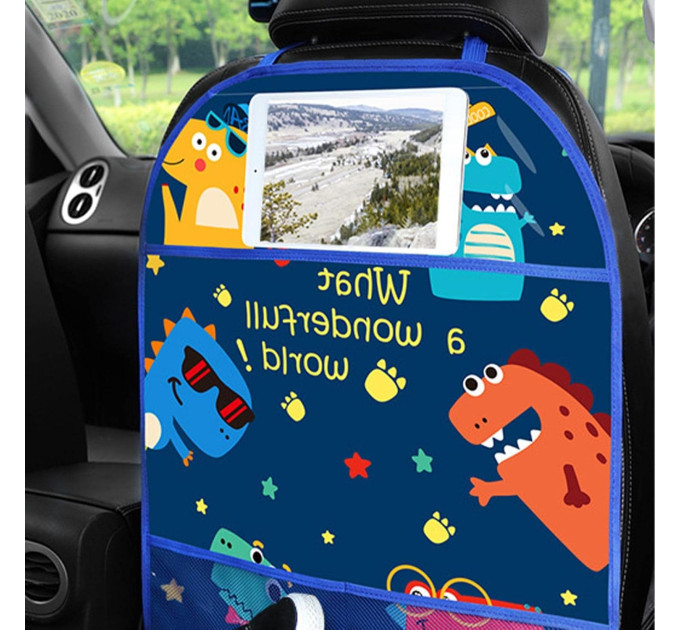 Органайзер автомобильный на переднее сиденье LVR 028 защитная накладка на спинку (Blue) (18997)