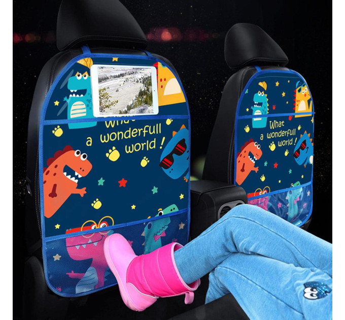 Органайзер автомобильный на переднее сиденье LVR 028 защитная накладка на спинку (Blue) (18997)