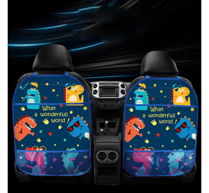 Органайзер автомобильный на переднее сиденье LVR 028 защитная накладка на спинку (Blue) (18997)