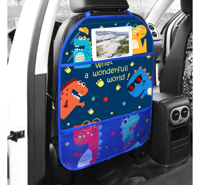 Органайзер автомобильный на переднее сиденье LVR 028 защитная накладка на спинку (Blue) (18997)